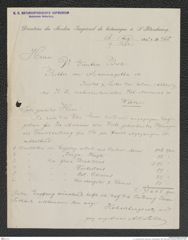 k.k. naturhistorisches Hofmuseum, Intendanzakten 1885-1896 (Hauer), Aktenzahl Z.669/1892, Seite 1